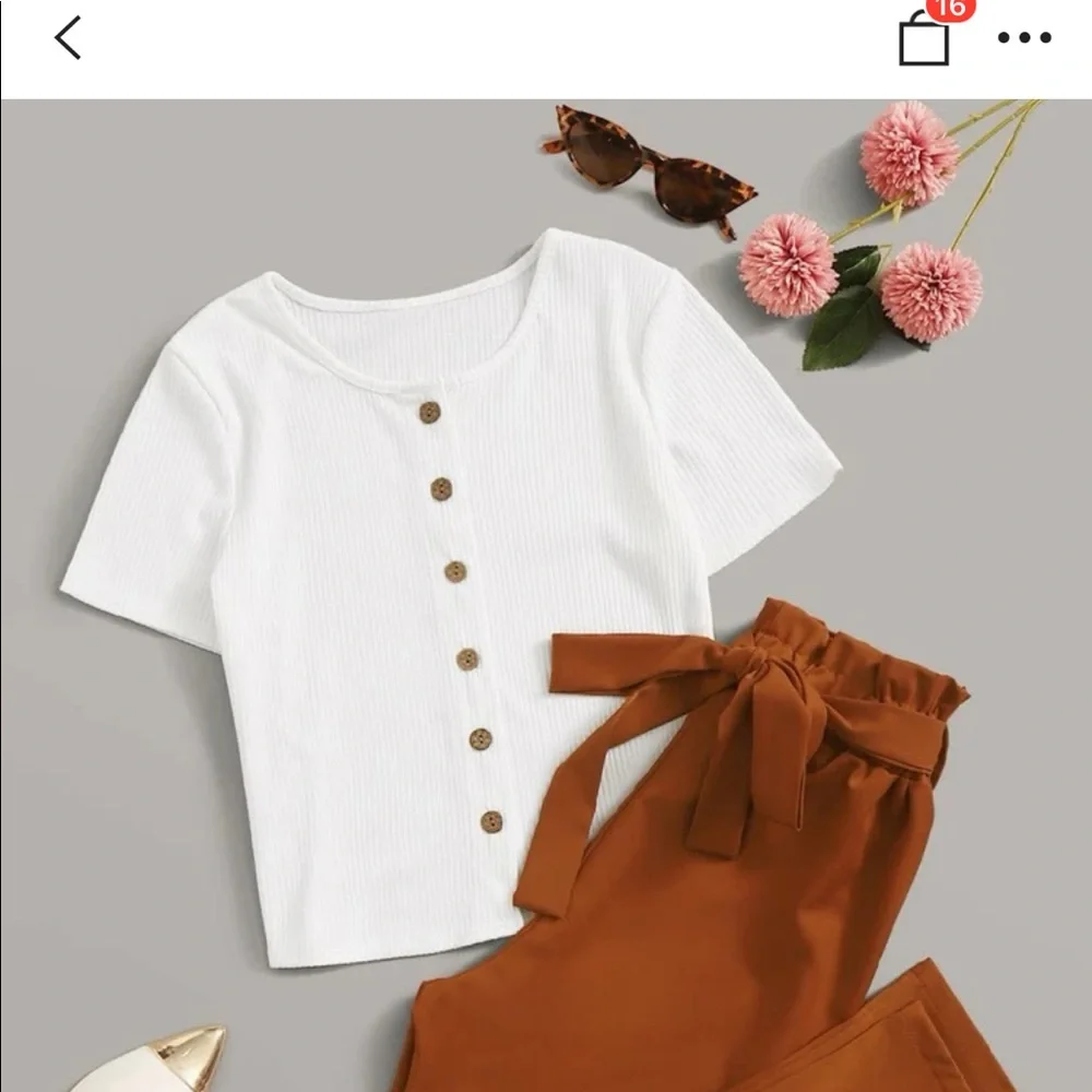 SHEIN button up tee - Picture 2 of 2
